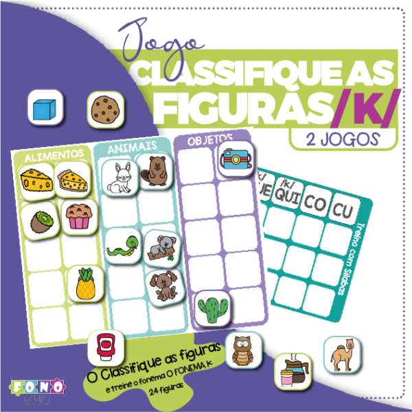 Classifique as Figuras - Fonema K