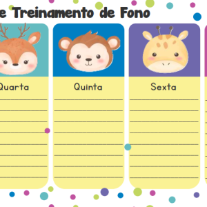 Planner semanal de fonoterapia