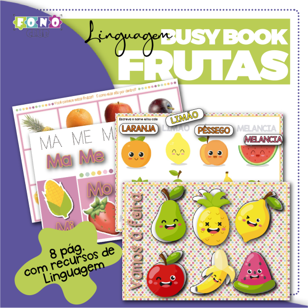 BUSY BOOK Linguagem Frutas